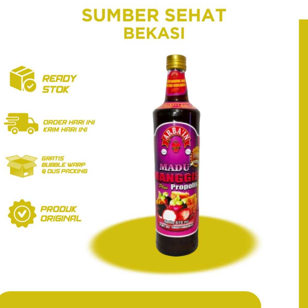 

Madu Manggis Plus Propolis Arba'in 480ml Free Minyak Zaitun Aromaterapi Jasmin