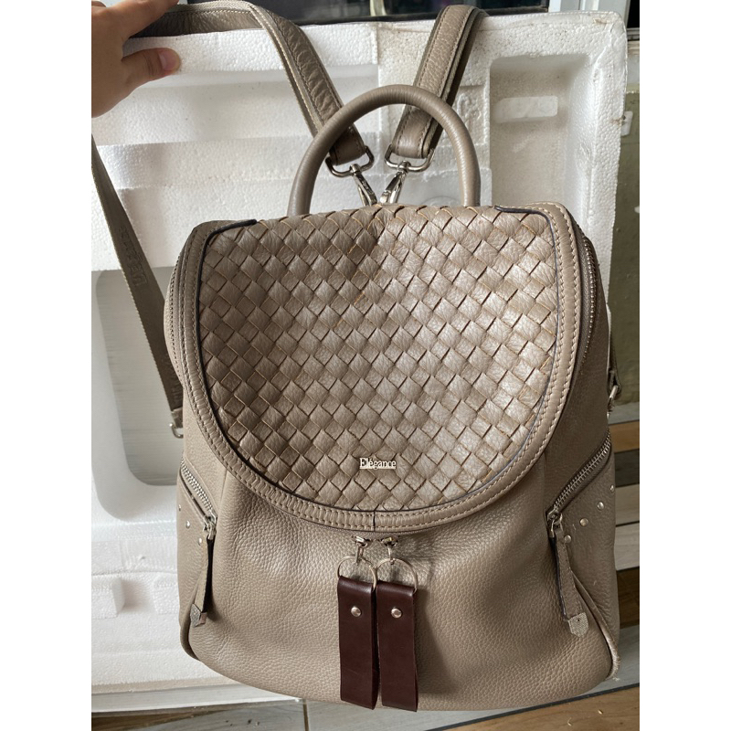 PRELOVED Ransel Backpack Kulit asli kulit mantul elegance