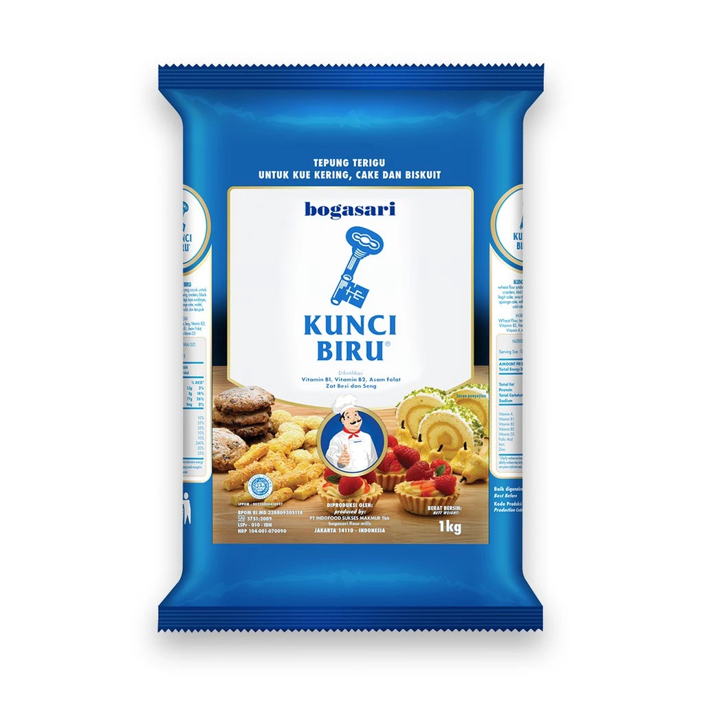 

Bogasari Tepung Terigu Kunci Biru 1 Kg