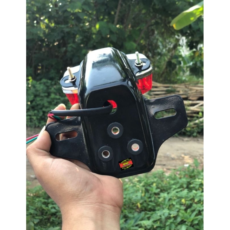 pangkon dudukan stoplamp lampu belakang CB100 set stopan bsa led diamon
