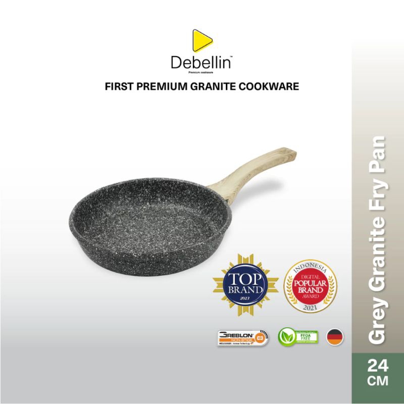 Debellin frypan 24 cm/grey granite frypan 24cm