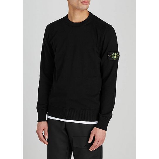 Sweatshirt Stone Island Black Premium FLeece Unisex (M-XXL)