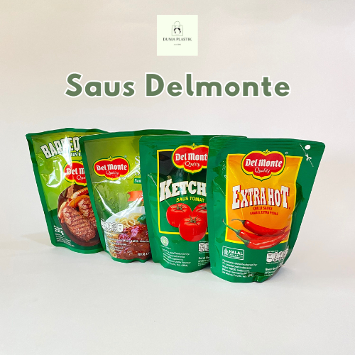 

Grosir plastik - Delmonte Saus Pouch / Barbeque sauce 250gr / Spaghetti sauce 250gr / Extra Hot sauce 200gr / Tomato sauce 200gr