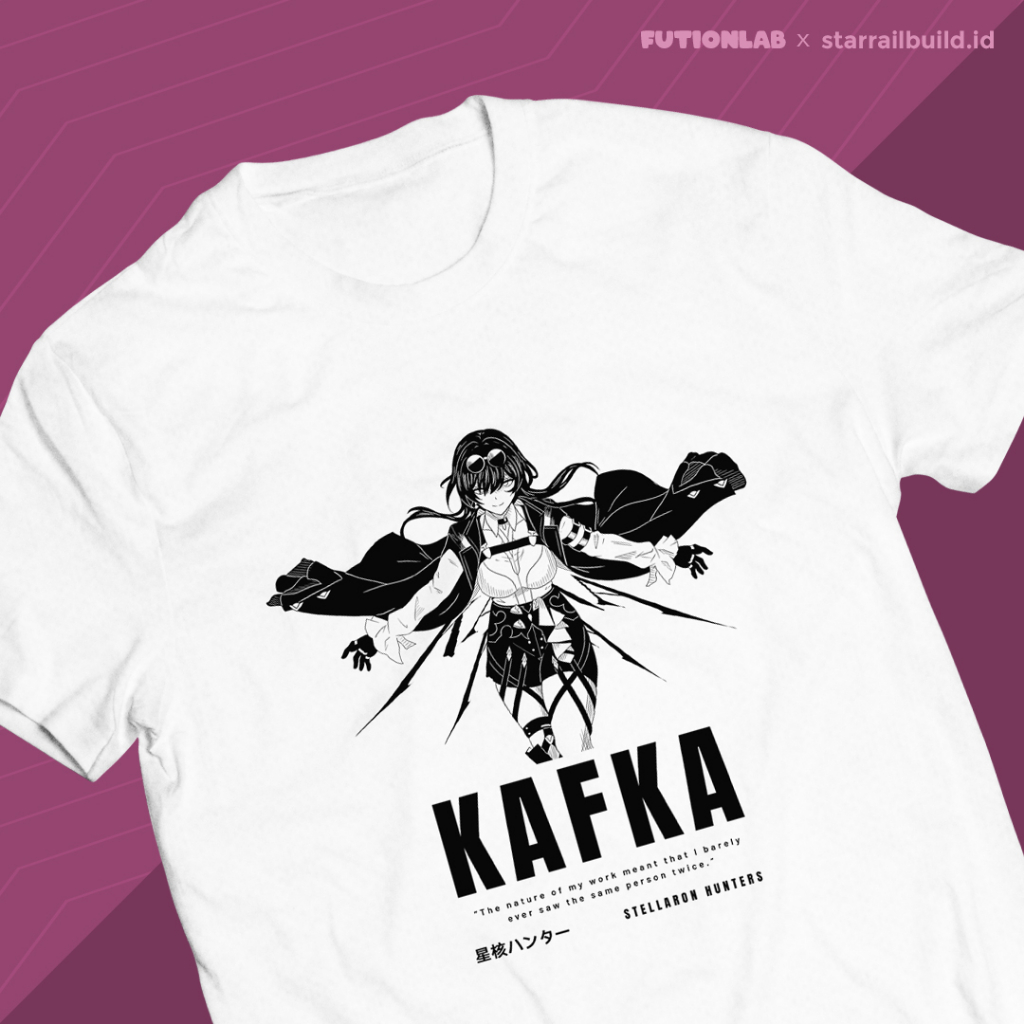 Kafka Honkai Star Rail T-shirt | Baju Kaos Kafka Honkai