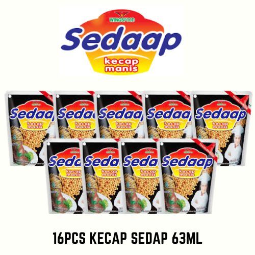 

16 POUCH KECAP MANIS SEDAAP UKURAN 63ML - WC64