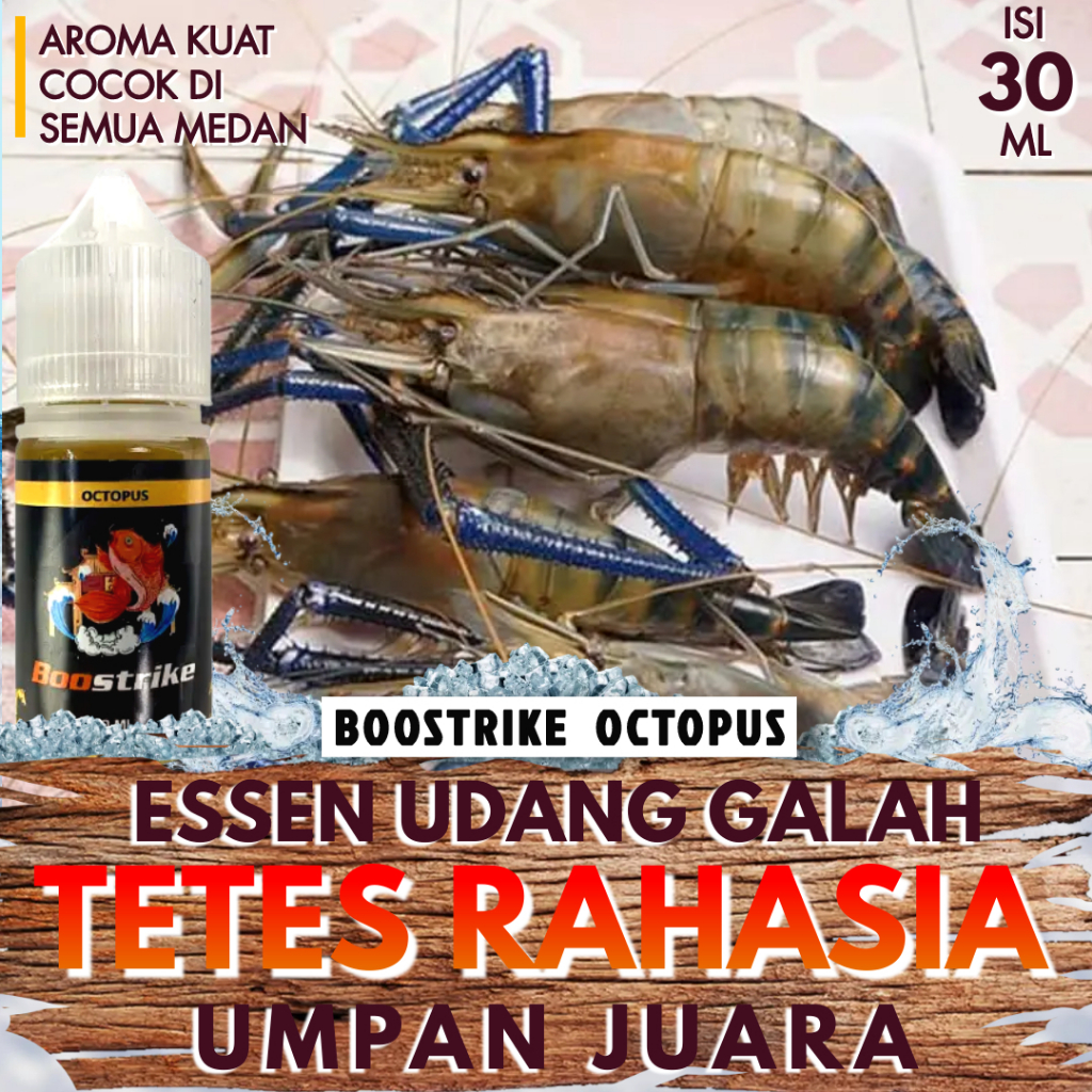 Boostrike Octopus Essen Biang Murni - Essen Udang Galah, Lobster Air Tawar dan Udang Windu Ampuh