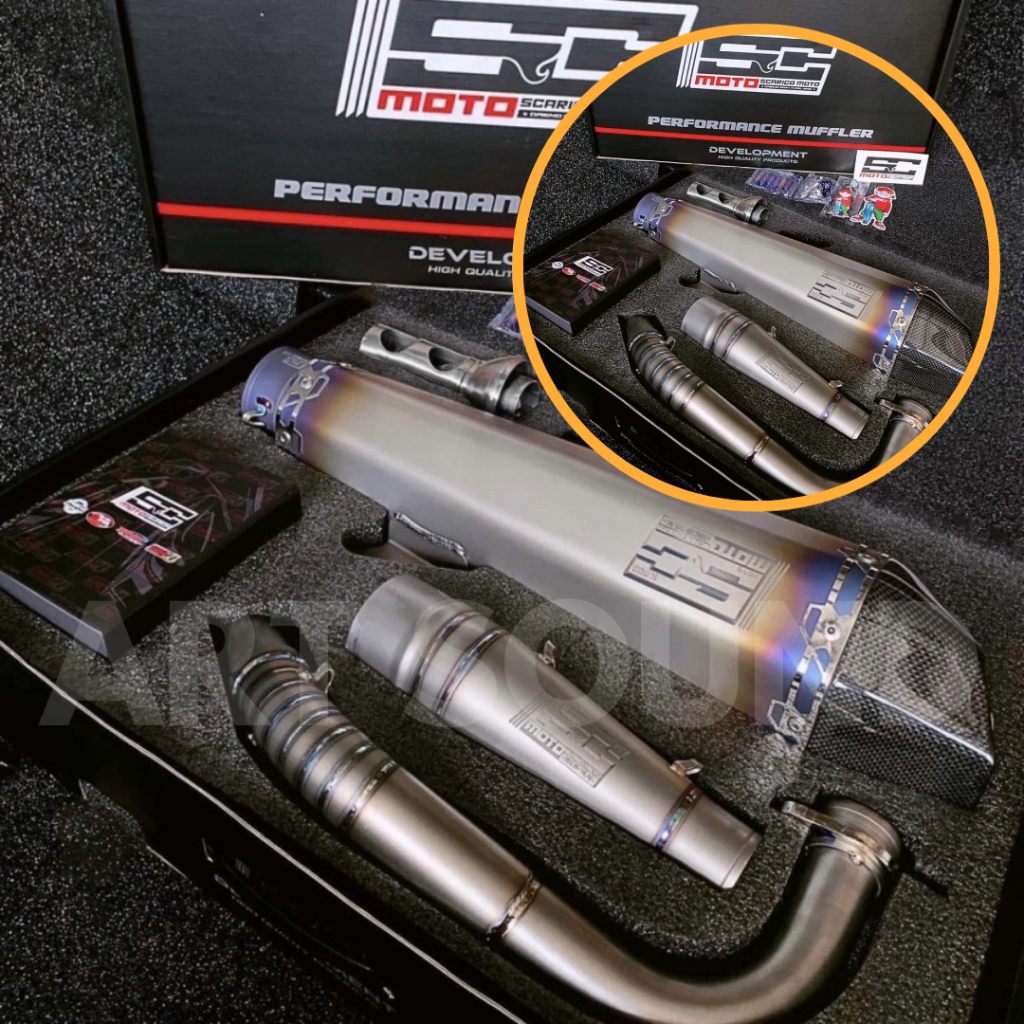 Knalpot SC Moto Daeng Sai4 Xmax X-Max Titanium Original Thailand 100%