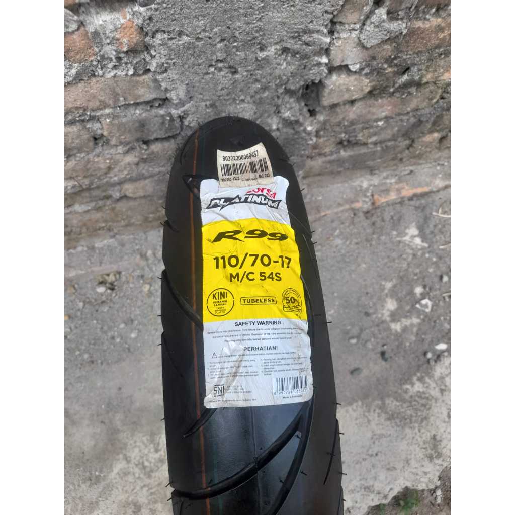 Ban Corsa Tubeless Ring 17 Ukur 110/70 seri platinum R99
