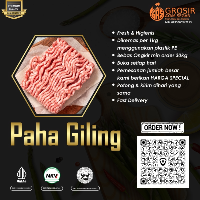 

Daging Paha Ayam Giling Tanpa Kulit 1kg