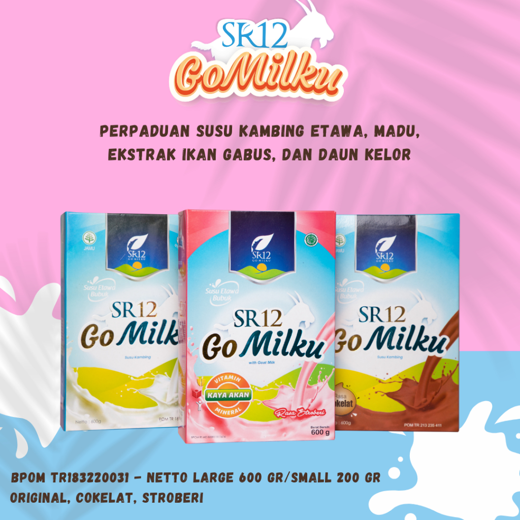 

GOMILKU SR12 | SUSU ANTI ALERGI | SR12 | GOMILKU | SUSU KAMBING ETAWA