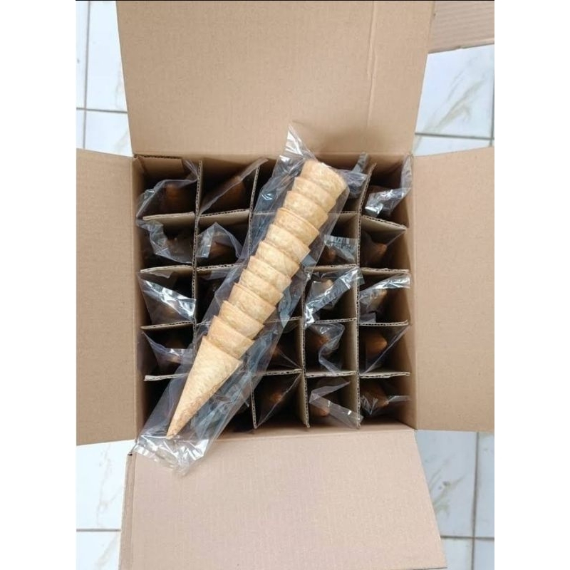 

Grab Gojek Cone Es Krim Aladdin Rolled Sugar Cone Ice Cream 1 dus 300pc