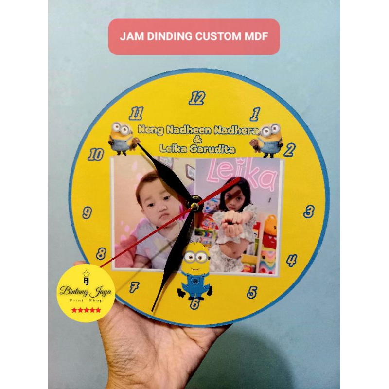 JAM MDF BULAT FREE BOX JAM MDF DIAMETER 20 CM JAM CUSTOM