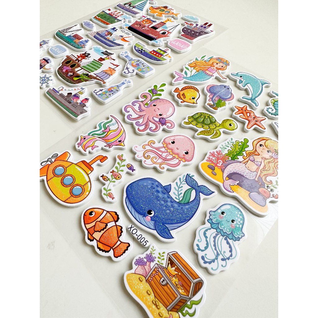 

Stiker anak 14x21 cm Sticker eva sticker foam Stiker timbul 3D eva foam Sticker gliter stiker anak [AL-45]