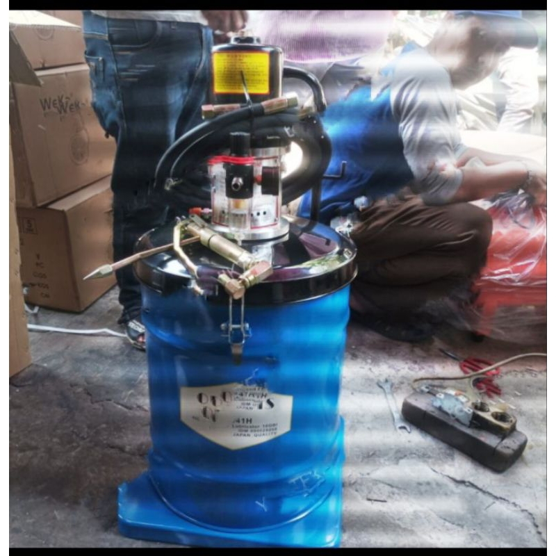 Air Grease pump lubricator Pompa gemuk 40 liter OPT JIS