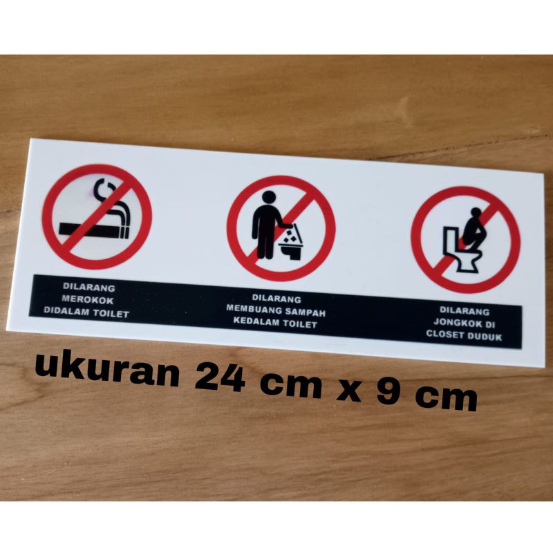 

Sign Board larangan Toilet Printed