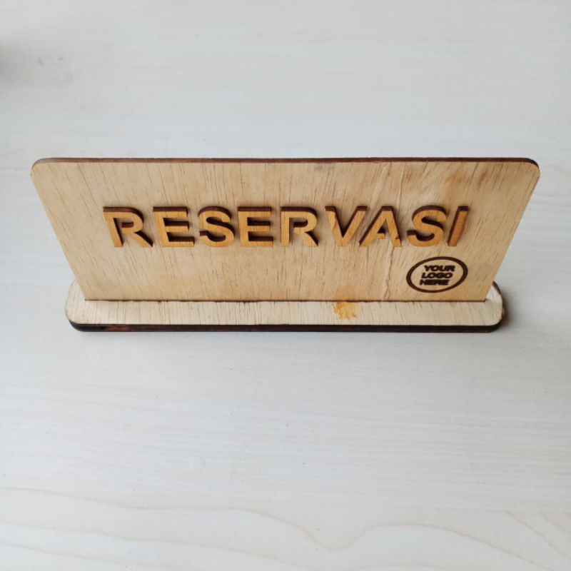 

Sign Tanda Meja Reservasi Akrilik Timbul