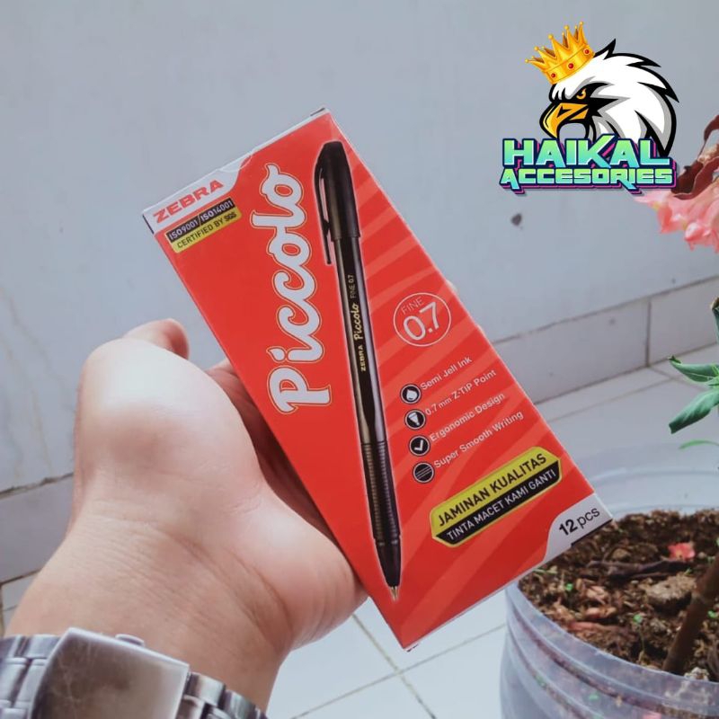

Pulpen ZEBRA Piccolo Black 0.7 Isi (12pcs)