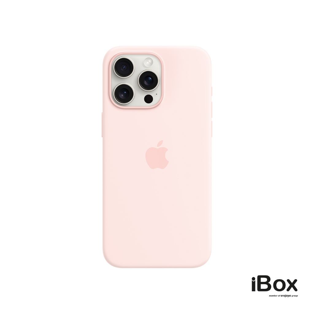 Apple iPhone 15 Pro Max Silicone Case with MagSafe, Light Pink Ibox Official Store Apple Authorized Reseller Indonesia