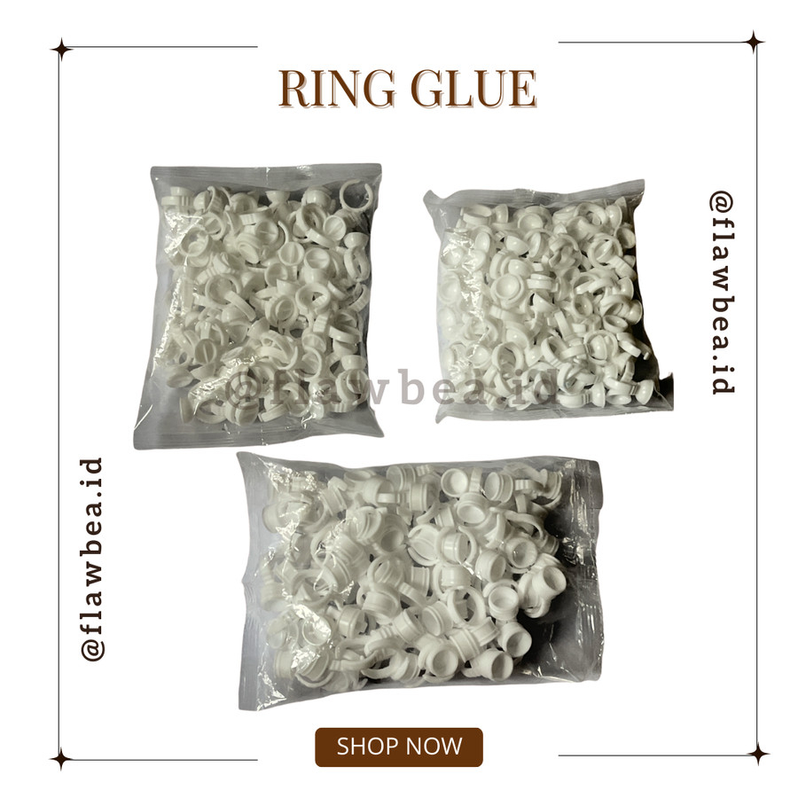FLAWBEA.ID - 50 Pcs Ring Glue For Sulam Alis Eyelash Extension / Wadah Lem Eyelash Extension / Cinci
