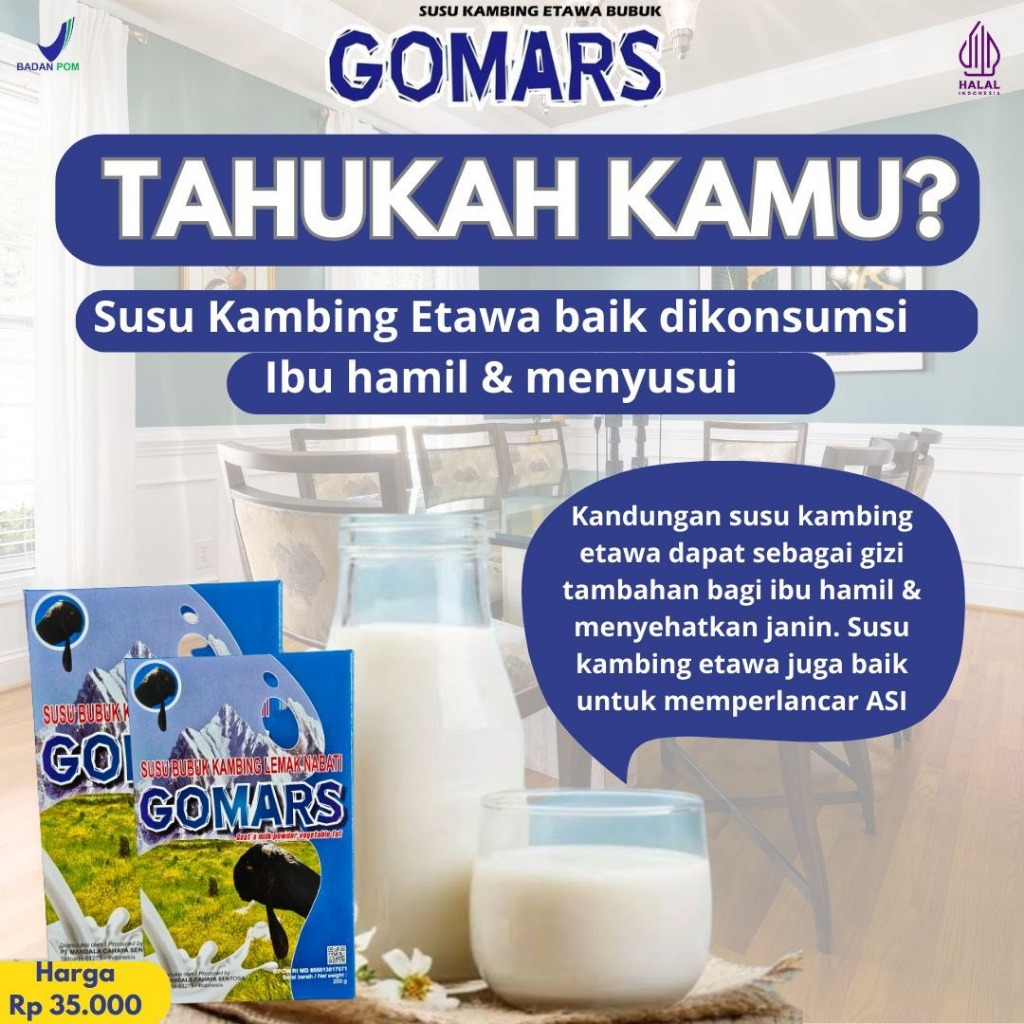 

Susu Kambing etawa bubuk Gomars etawa 200 gr