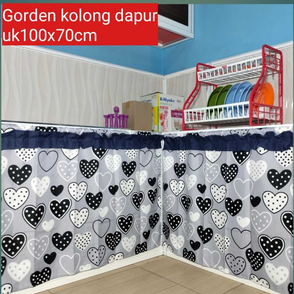 Kolong Dapur Gorden Motif Love Size 100x70