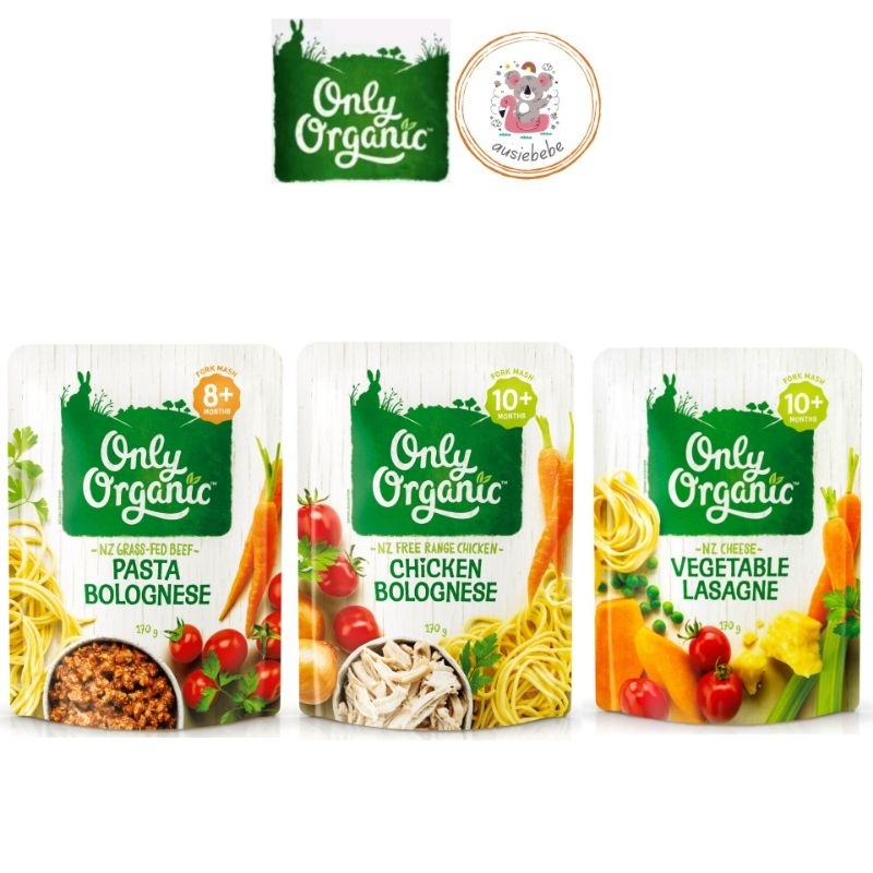 

Only Organic - Pasta Bolognese / Chicken Bolognese / Vegetable Lasagne