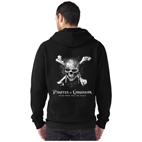 Jaket Hoodie Pirates Of The Caribbean Bahan Katun Fleece | Jaket Hoodie Jumper & Ritsleting | Bisa C