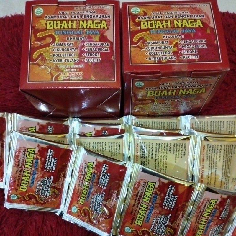JAMU ASAM URAT DAN PENGAPURAN BUAH NAGA UNTUK PRIA DAN WANITA ISI 20 SACHET@2 KAPSUL