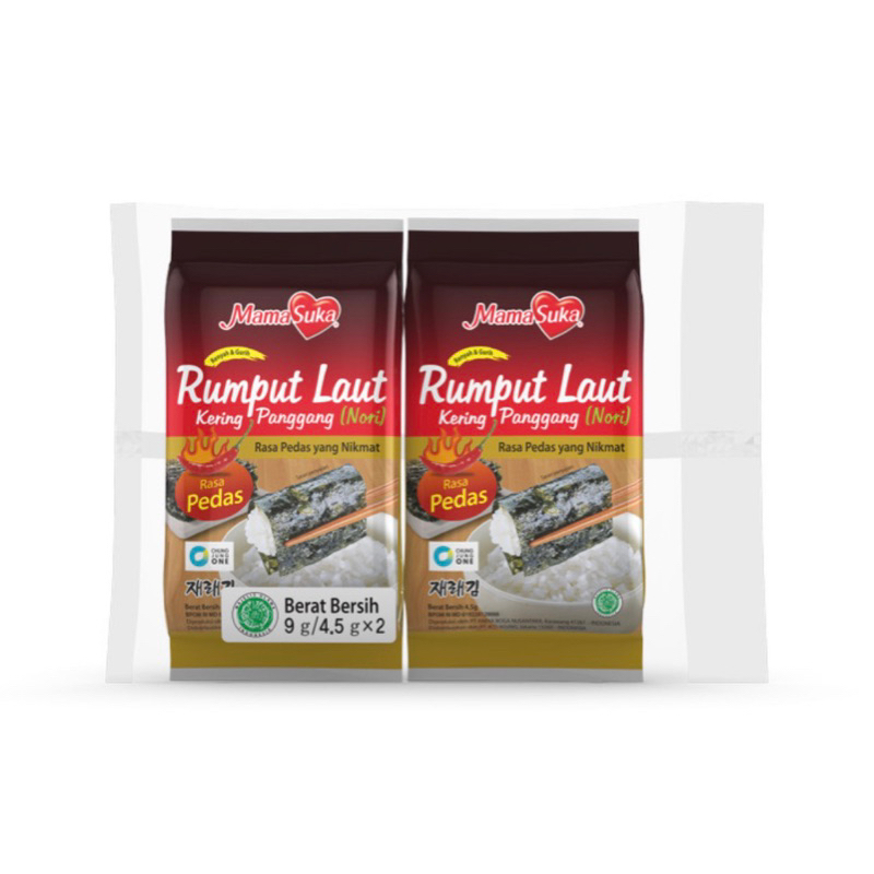 

Mamasuka Nori Spicy Rumput Laut 2 x 4,5 gram