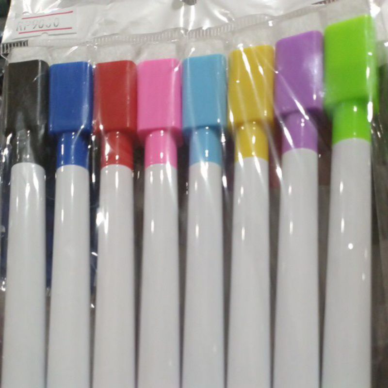 

(1pack) Spidol+penghapus 8warna murah meriah