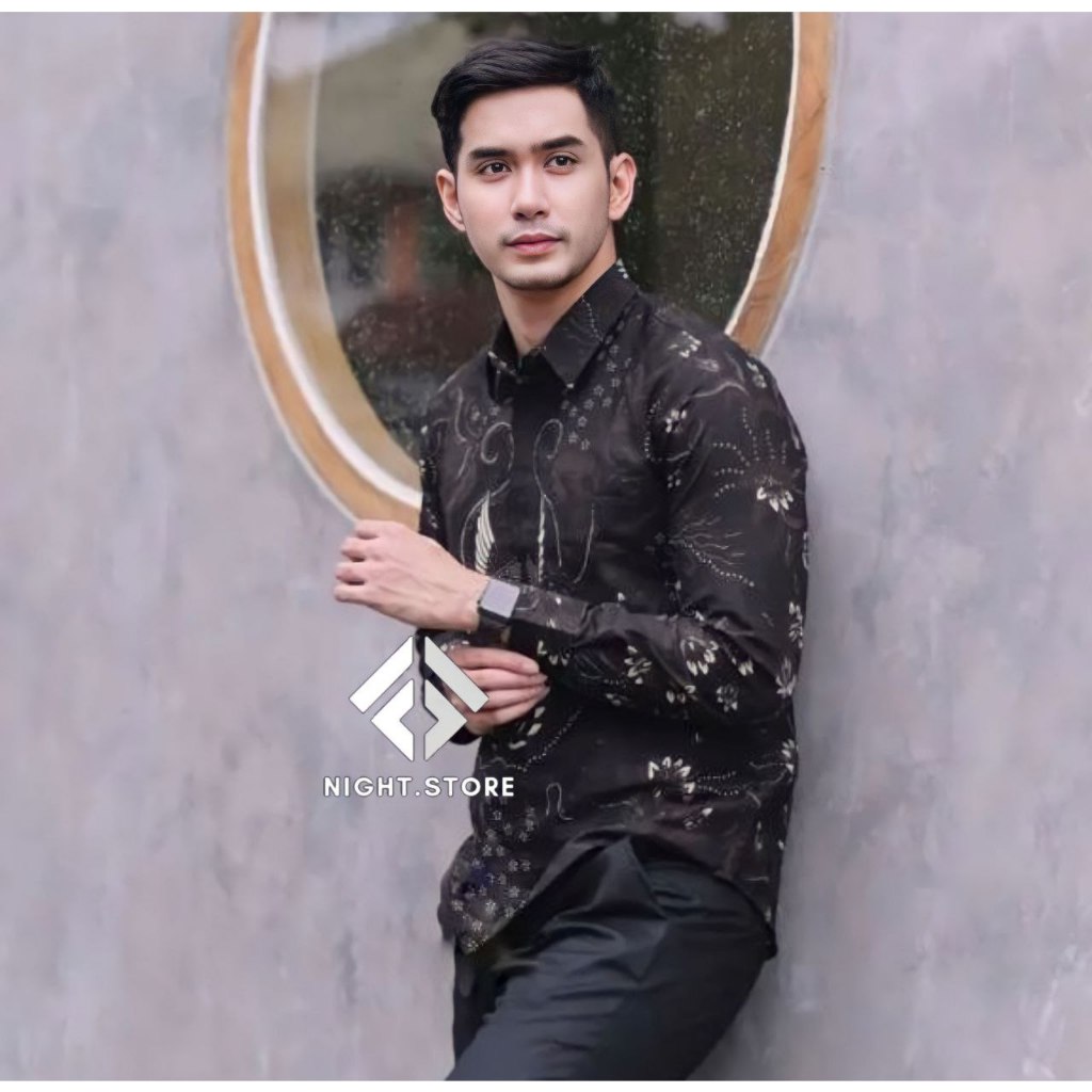 Kemeja batik pria lengan panjang terlaris baju batik modern