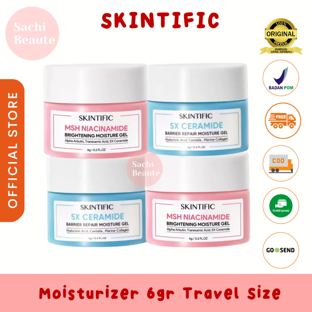 SKINTIFIC - Skintific MSH Niacinamide Brightening Moisture Gel 6gr Moisturizer Travel Kit 6 gr gram