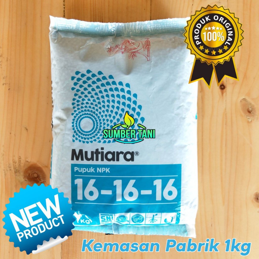 PUPUK Daun NPK MUTIARA 16.16.16  - 1kg Pupuk Pertumbuhan Tanaman | Meroke Mutiara