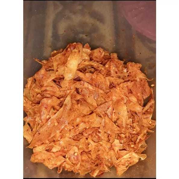 

KERIPIK SINGKONG PEDAS 250gr/KERIPIK KERIWIL/KERIPIK SINGKONG PEDAS DAUN JERUK/KERIPIK VIRAL