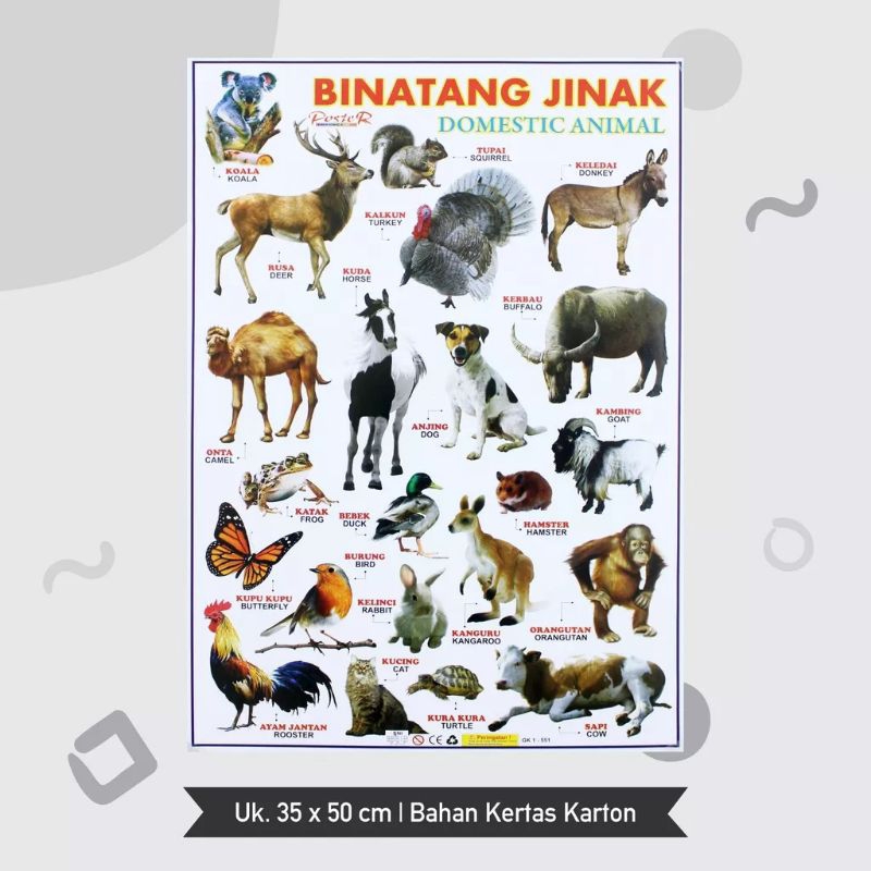 

Poster Edukasi Anak Binatang Jinak