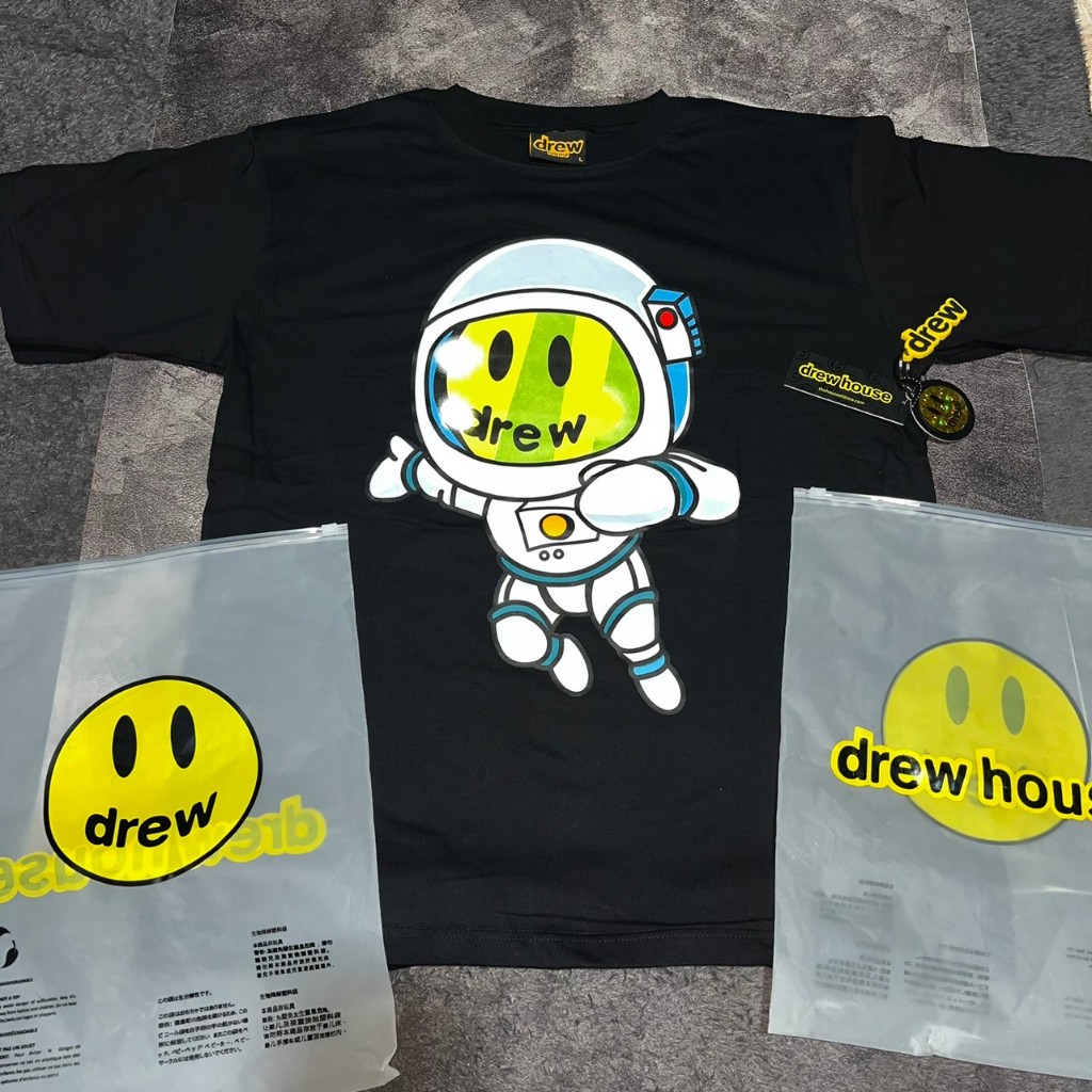 Kaos Drew House Spaceman Oversize Pria Wanita