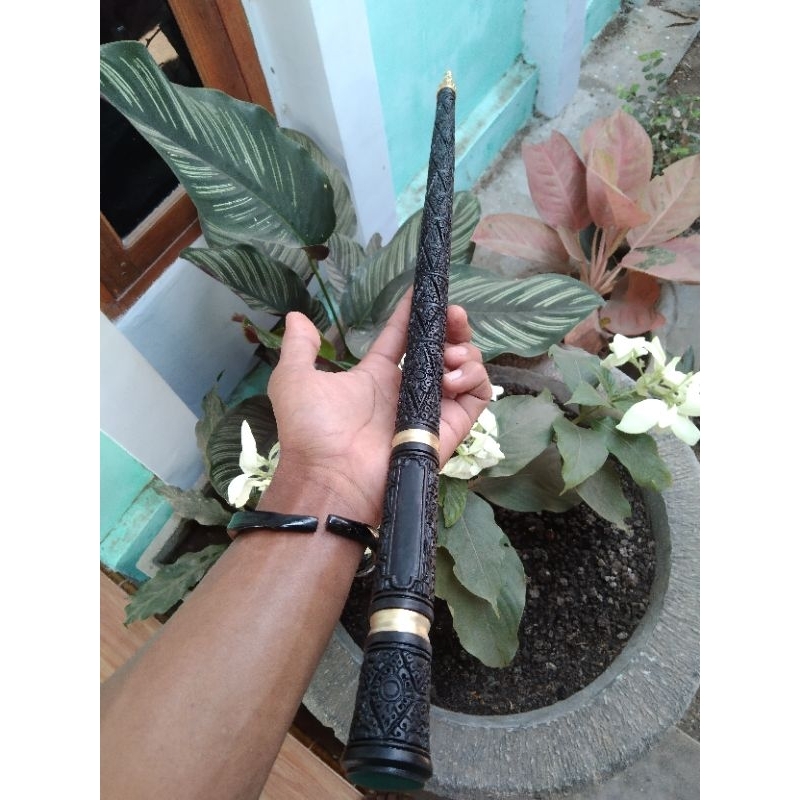 tongkat komando galih kelor full ukir batik