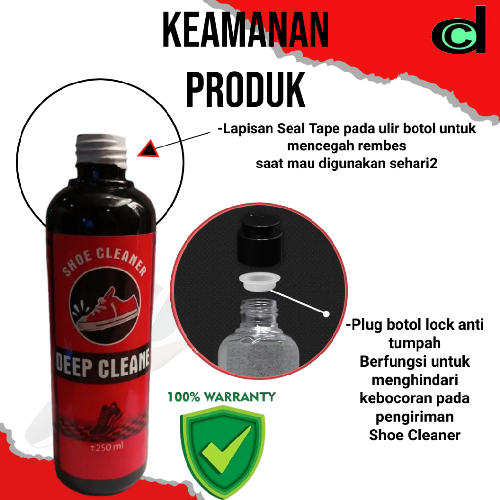 Deepcleane Cairan Pembersih Sepatu Tinggal Semprot Shoes Cleaner Pembersih Sepatu Sabun Sepatu Unyellowing Shoes