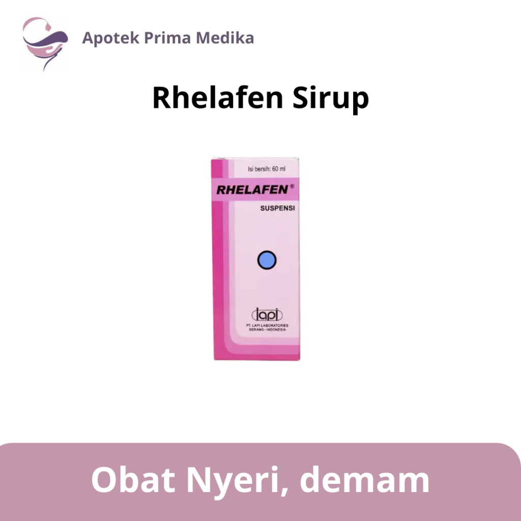 Rhelafen Syrup Suspensi 60 ML - Ibuprofen Sirup - Obat Demam Sakit Kepala Sakit Gigi