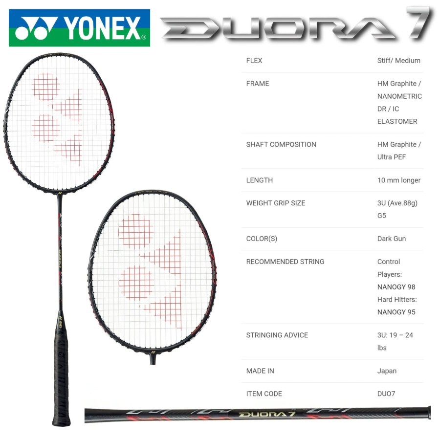 Raket Yonex Duora 7 JPN