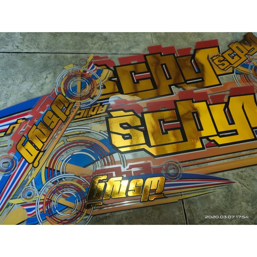 Striping Transparan Gold Scoopy new