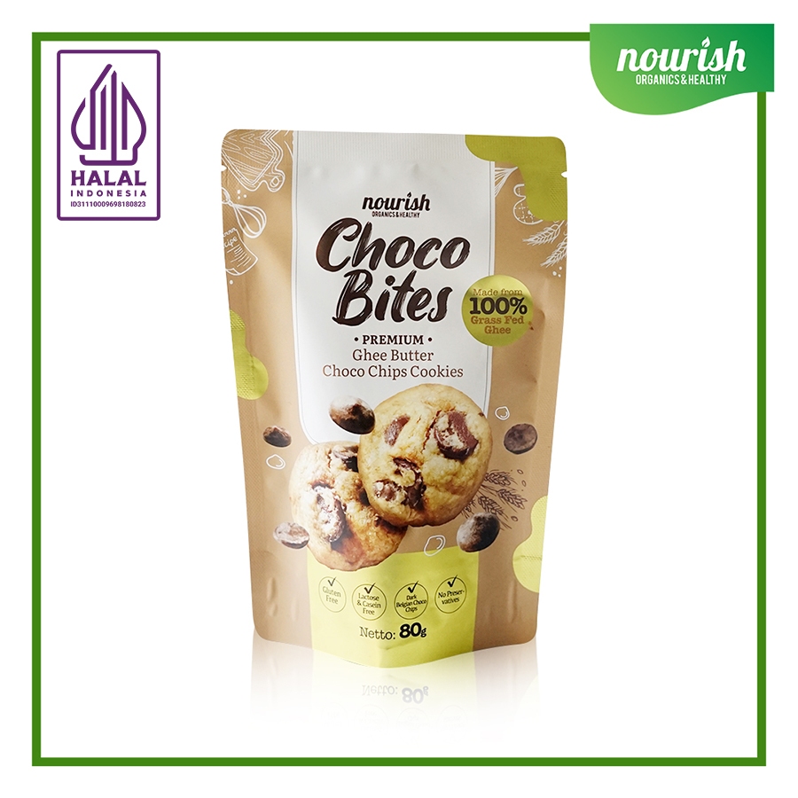 

Choco Bites - Premium Gluten Free Ghee Butter Choco Chips Cookies 80gr-JktBar