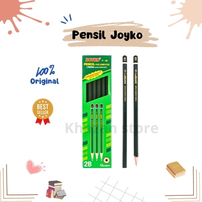 

PENSIL JOYKO 2B ORIGINAL PENSIL 2B ALAT TULIS MURAH ATK