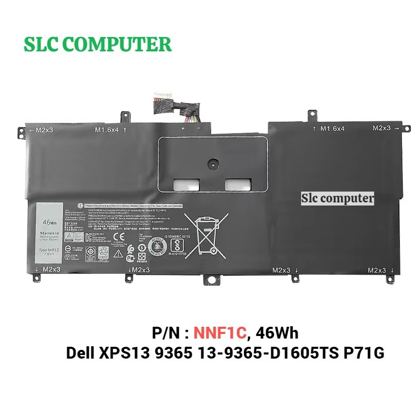 Baterai batery Dell XPS 13 9365 XPS13-9365-D1805TS D1605TS HMPFH P71G NNF1C