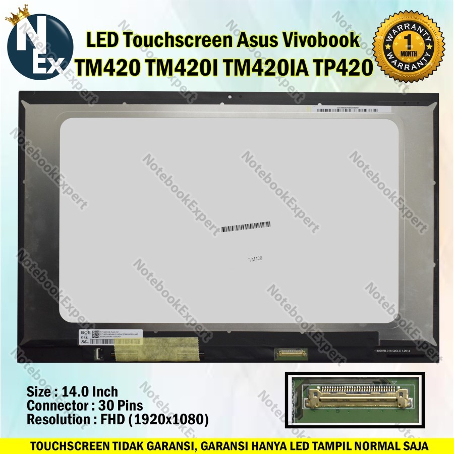 LED Touchscreen Asus Vivobook TM420 TM420I TM420IA TP420
