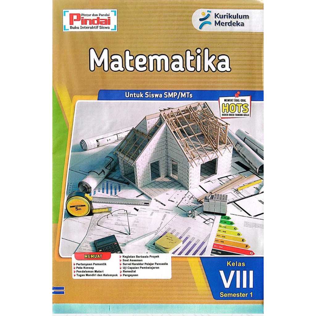 Buku LKS Matematika Kelas 8 SMP/MTs kurikulum Merdeka Semester 1