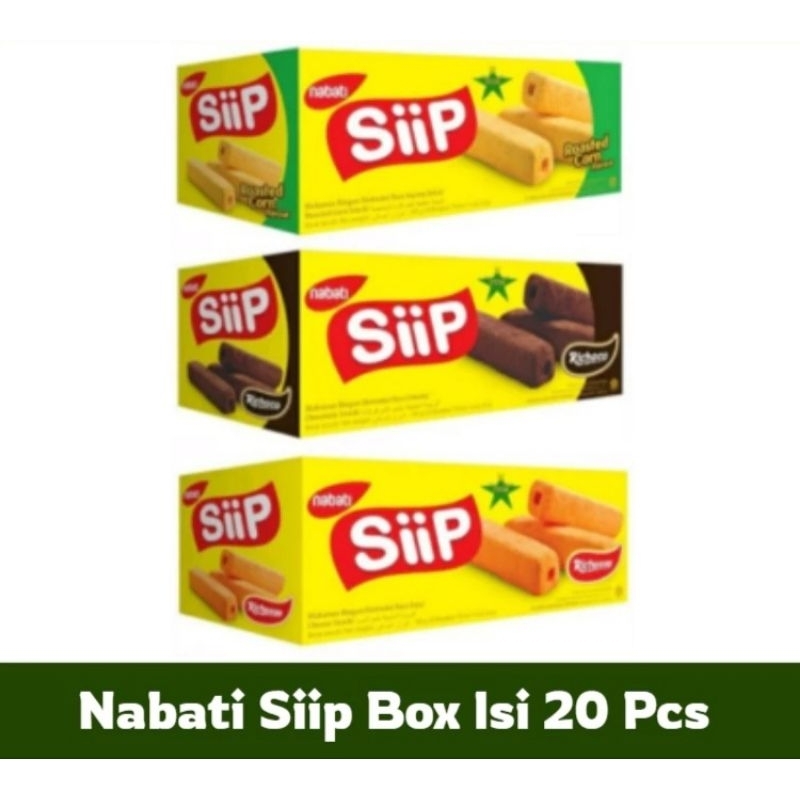 

NABATI SIIP BOX ISI 20 PCS / VARIAN RASA / SNACK JADUL / SNACK / CEMILAN / GROSIR