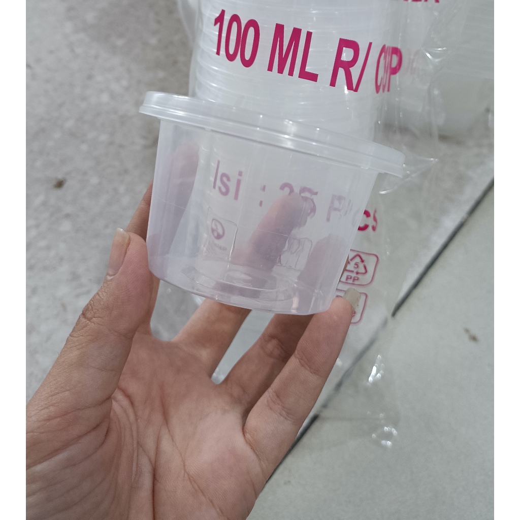 Thinwall Bulat / Mangkok Uk 100ml (RoundCup) ISI 25PCS (PER PACK)