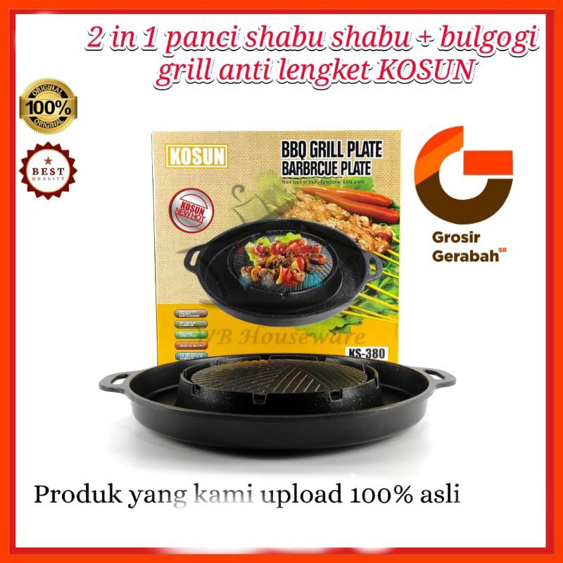 Bbq grill plate steamboat ks-380 kosun