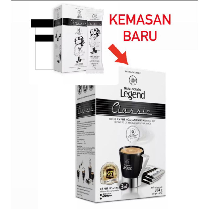 

KOPI VIETNAM TRUNG NGUYEN CLASSIC 3in1 instan isi 12 sachet
